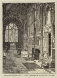 De kapel van de gravin van Salisbury, Priory Church, Christchurch, Hants door Charles A. Cox